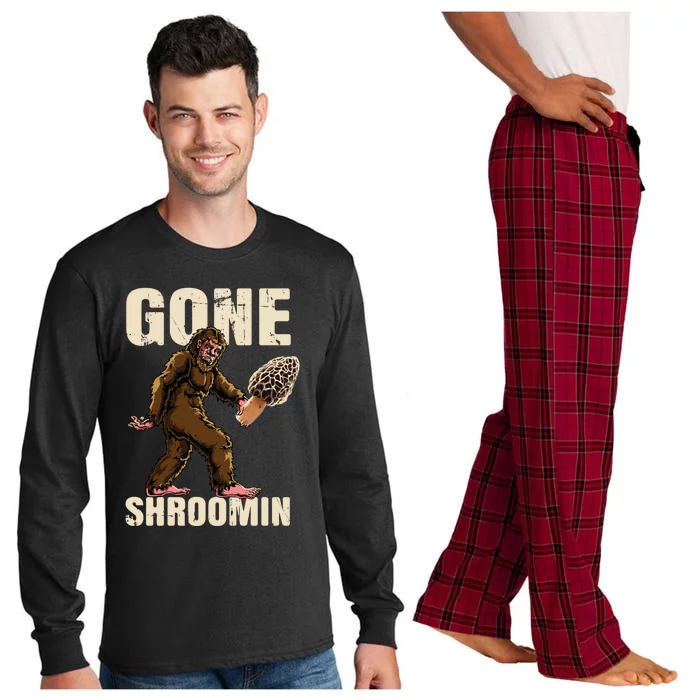 Gone Shrooming Bigfoot Morel Mushroom Hunter Sasquatch Yeti Gift Long Sleeve Pajama Set