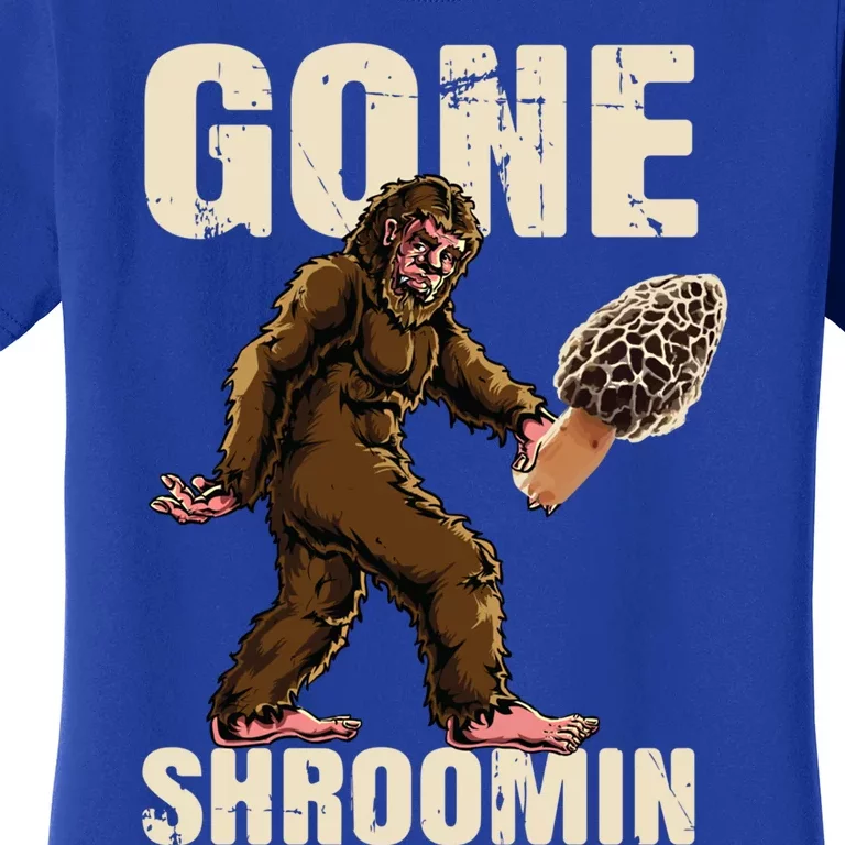 Gone Shrooming Bigfoot Morel Mushroom Hunter Sasquatch Yeti Gift Women's T-Shirt