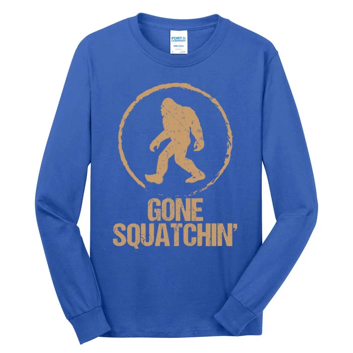 Gone Squatchin: Bigfoot Hunter Gone Squatching Sasquatch Funny Gift Tall Long Sleeve T-Shirt