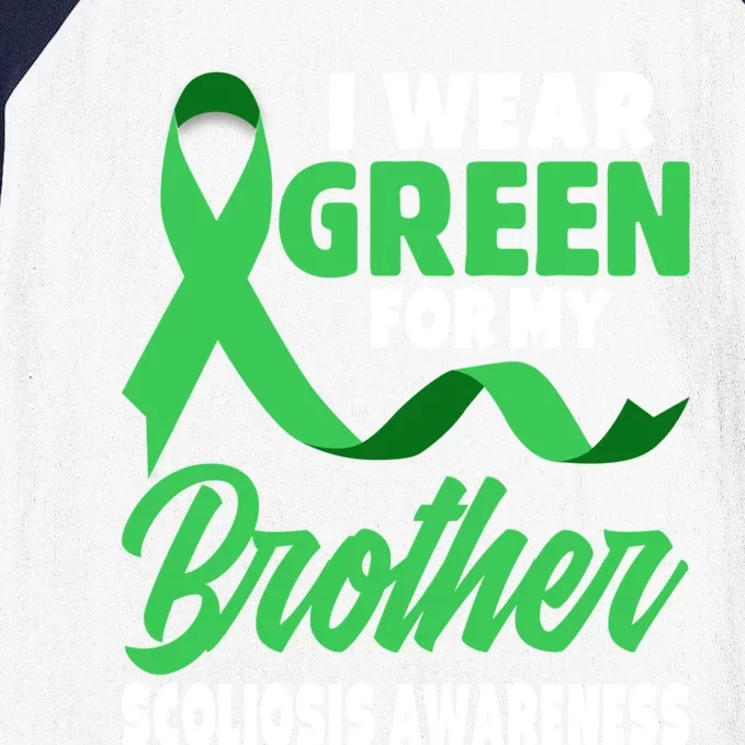 Green Scoliosis Brother Design Warrior Scoliosis Awareness Great Gift Baseball Sleeve Shirt