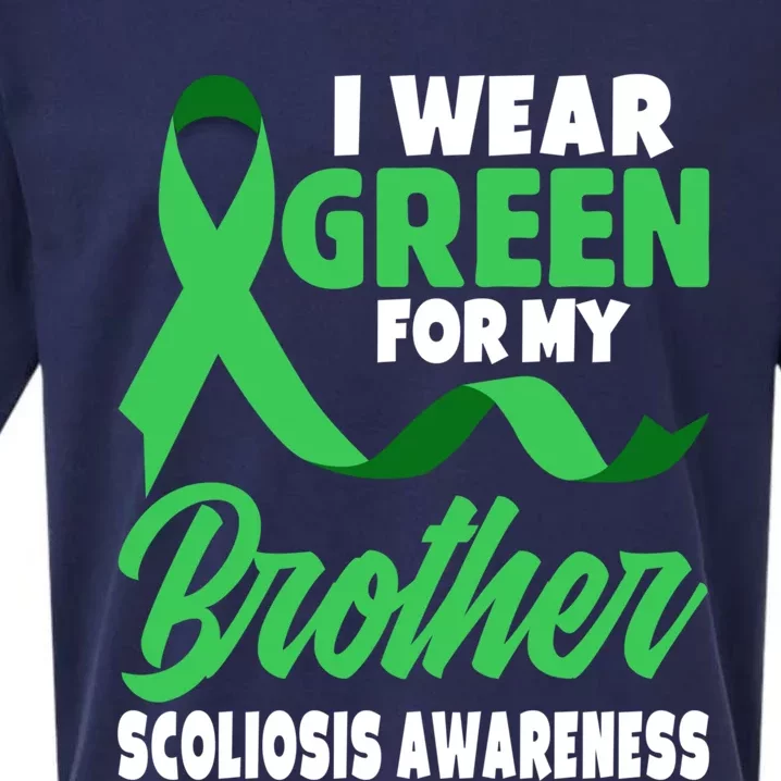 Green Scoliosis Brother Design Warrior Scoliosis Awareness Great Gift Sueded Cloud Jersey T-Shirt