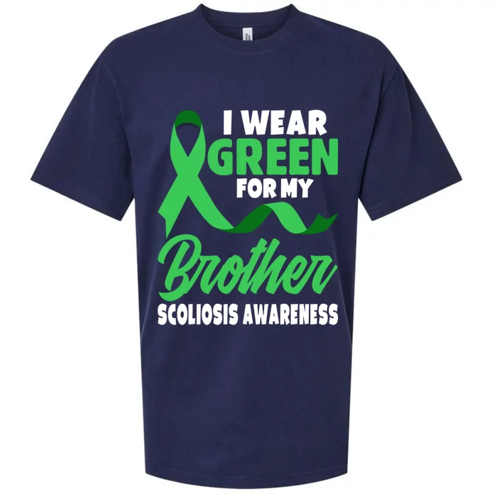 Green Scoliosis Brother Design Warrior Scoliosis Awareness Great Gift Sueded Cloud Jersey T-Shirt