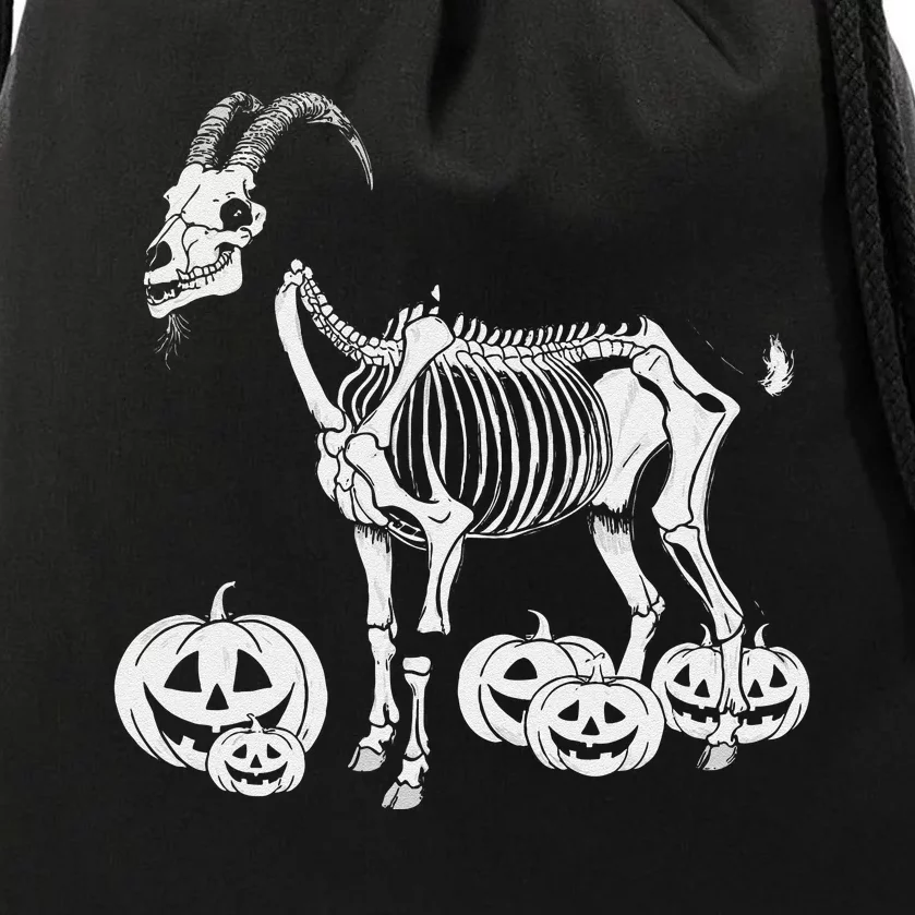 Goat Skeleton Birthday Halloween Drawstring Bag