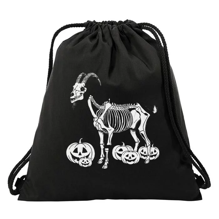 Goat Skeleton Birthday Halloween Drawstring Bag