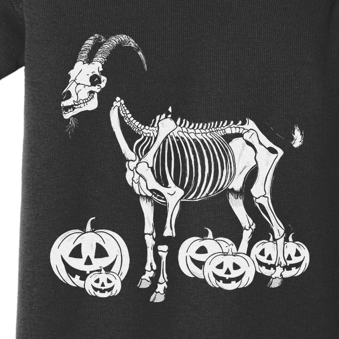 Goat Skeleton Birthday Halloween Baby Bodysuit