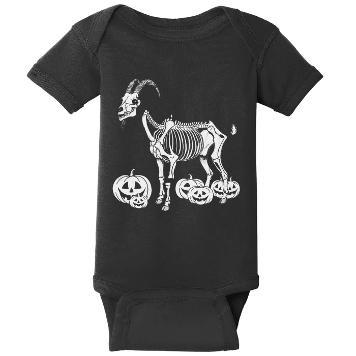 Goat Skeleton Birthday Halloween Baby Bodysuit