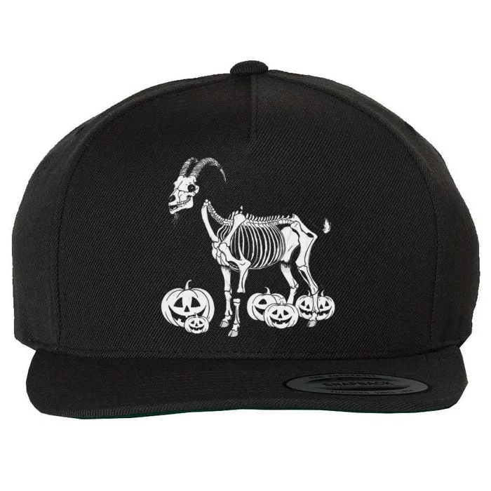 Goat Skeleton Birthday Halloween Wool Snapback Cap