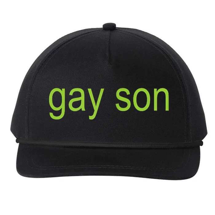 Gay Son Brat Xcx Dark Humor Joke 365 Partygirl Snapback Five-Panel Rope Hat