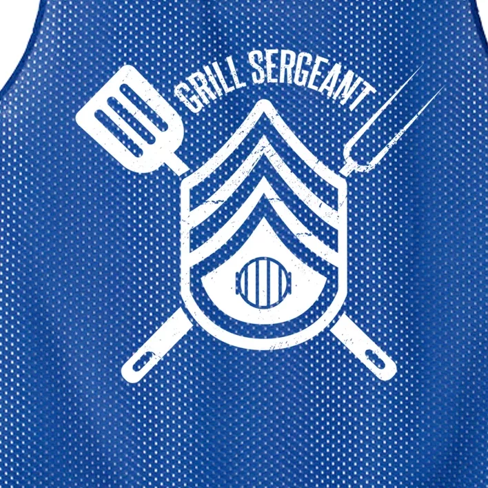 Grill Sergeant Bbq Steak Meat Lovers Chef Dads Gift Mesh Reversible Basketball Jersey Tank