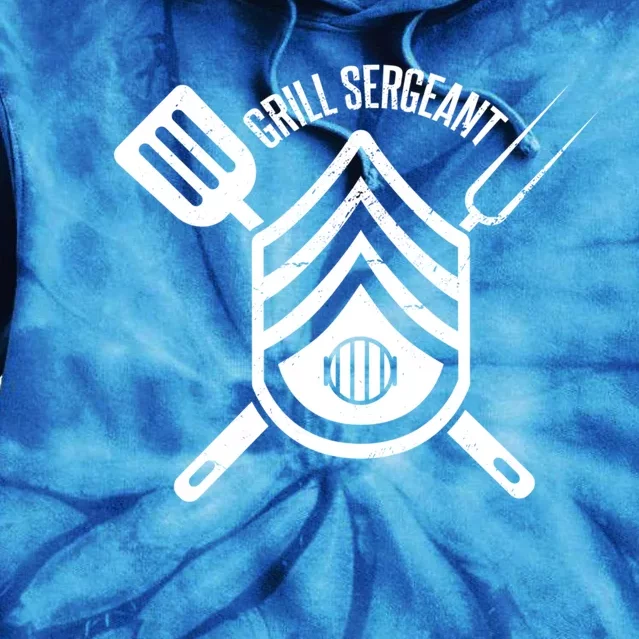 Grill Sergeant Bbq Steak Meat Lovers Chef Dads Gift Tie Dye Hoodie