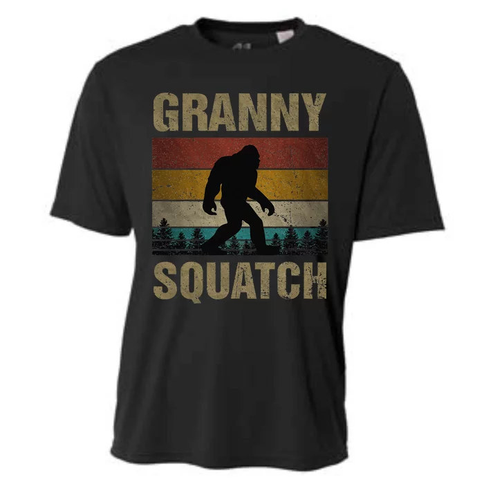 Granny Squatch Bigfoot Granny Sasquatch Yeti Family Matching Cooling Performance Crew T-Shirt