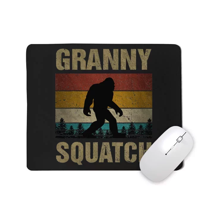 Granny Squatch Bigfoot Granny Sasquatch Yeti Family Matching Mousepad