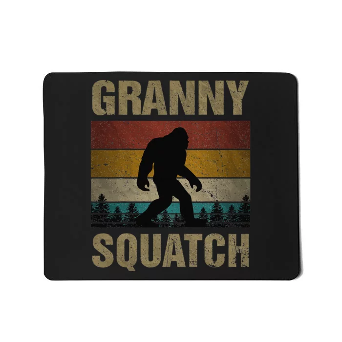 Granny Squatch Bigfoot Granny Sasquatch Yeti Family Matching Mousepad