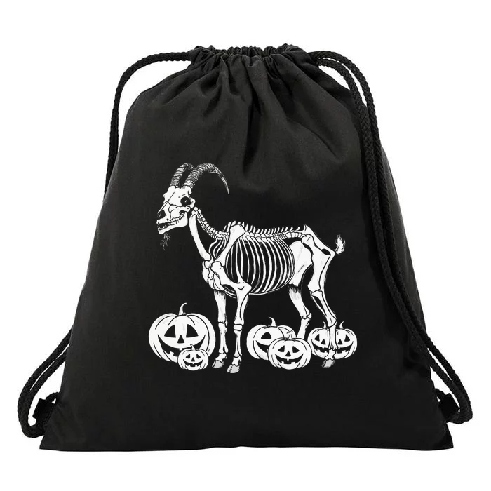 Goat Skeleton Birthday Halloween Drawstring Bag