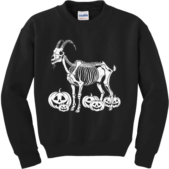 Goat Skeleton Birthday Halloween Kids Sweatshirt