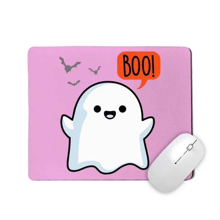 Ghost Saying Boo Spooky Halloween Mousepad