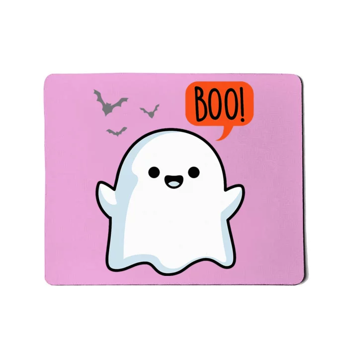 Ghost Saying Boo Spooky Halloween Mousepad