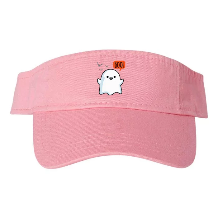 Ghost Saying Boo Spooky Halloween Valucap Bio-Washed Visor