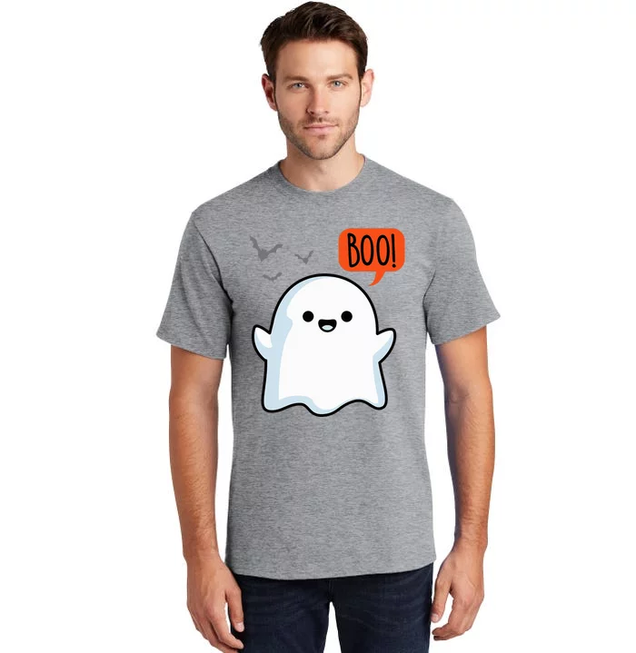 Ghost Saying Boo Spooky Halloween Tall T-Shirt