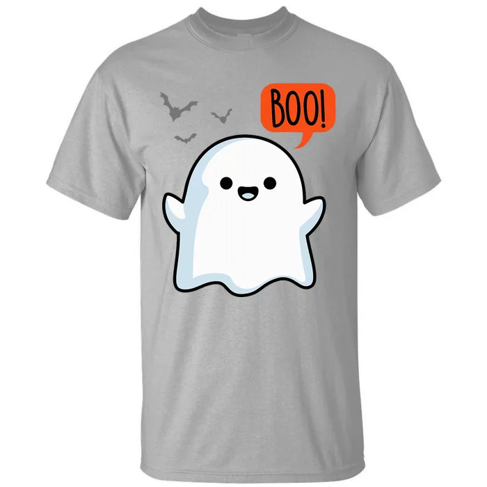 Ghost Saying Boo Spooky Halloween Tall T-Shirt