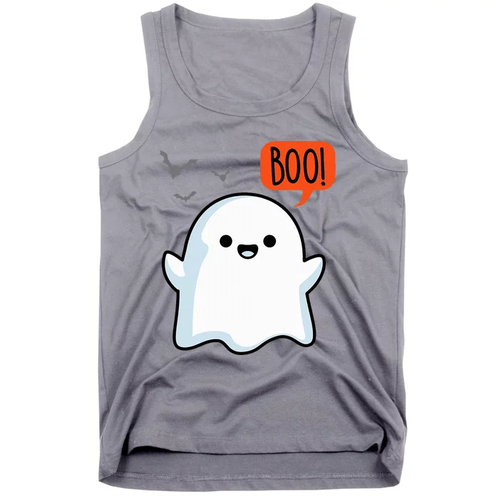 Ghost Saying Boo Spooky Halloween Tank Top