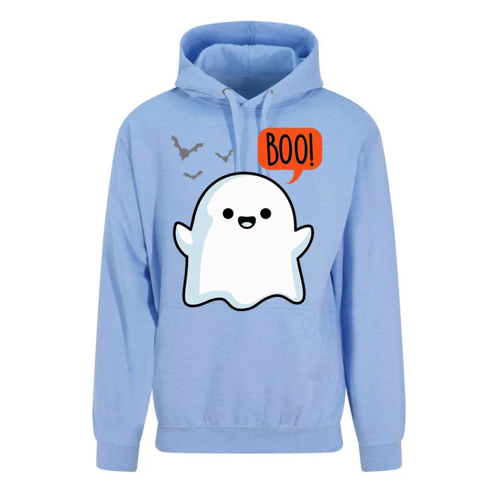 Ghost Saying Boo Spooky Halloween Unisex Surf Hoodie