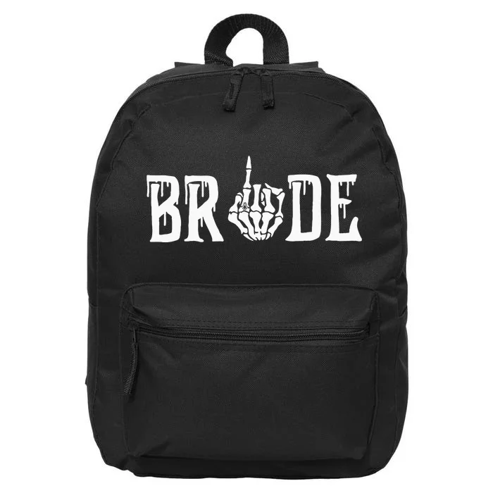 Gothic Skeleton Bride Wedding Just Married Spooky Halloween 16 in Basic Backpack