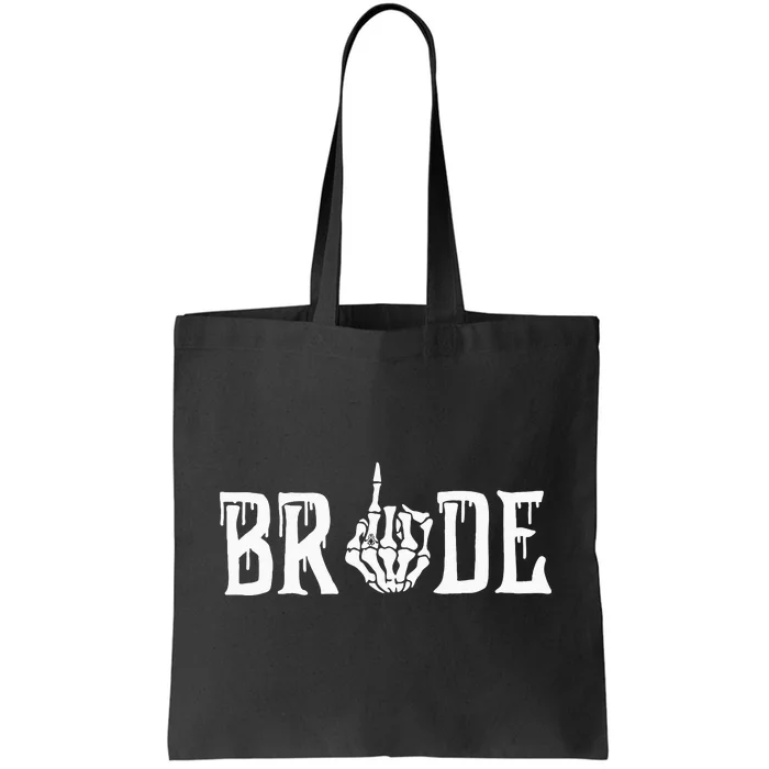 Gothic Skeleton Bride Wedding Just Married Spooky Halloween Tote Bag