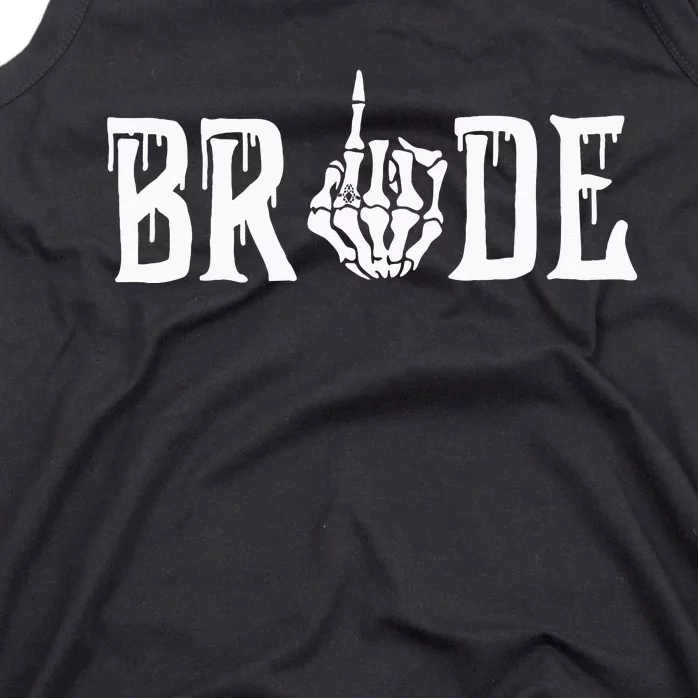 Gothic Skeleton Bride Wedding Just Married Spooky Halloween Tank Top