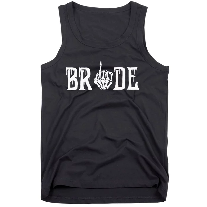 Gothic Skeleton Bride Wedding Just Married Spooky Halloween Tank Top