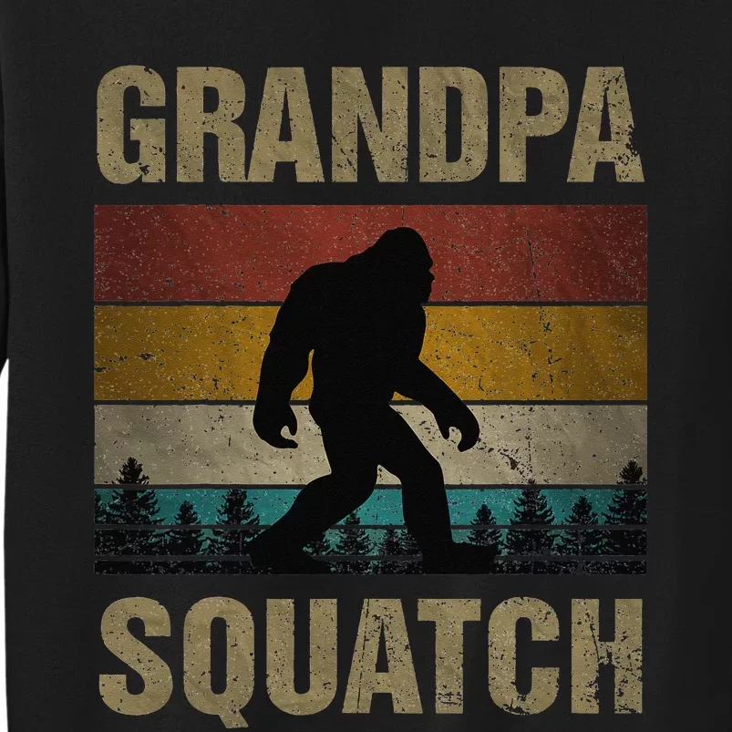 Grandpa Squatch Bigfoot Grandpa Sasquatch Yeti Family Tall Sweatshirt