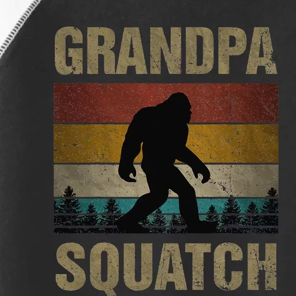 Grandpa Squatch Bigfoot Grandpa Sasquatch Yeti Family Toddler Fine Jersey T-Shirt