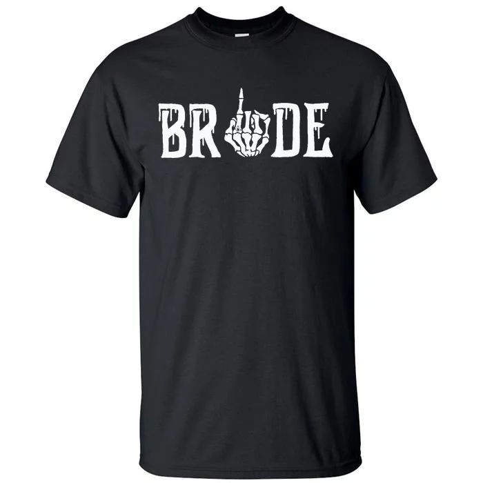 Gothic Skeleton Bride Wedding Just Married Spooky Halloween Tall T-Shirt