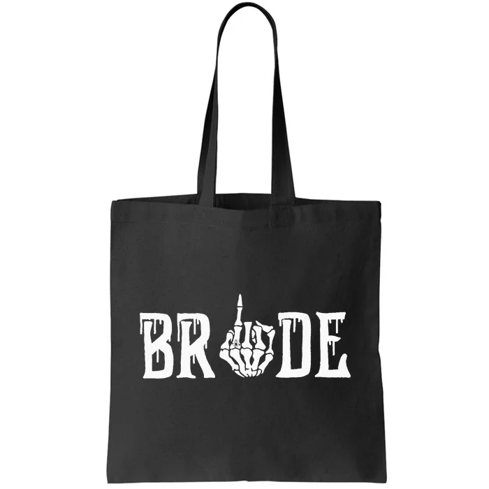 Gothic Skeleton Bride Wedding Just Married Spooky Halloween Tote Bag