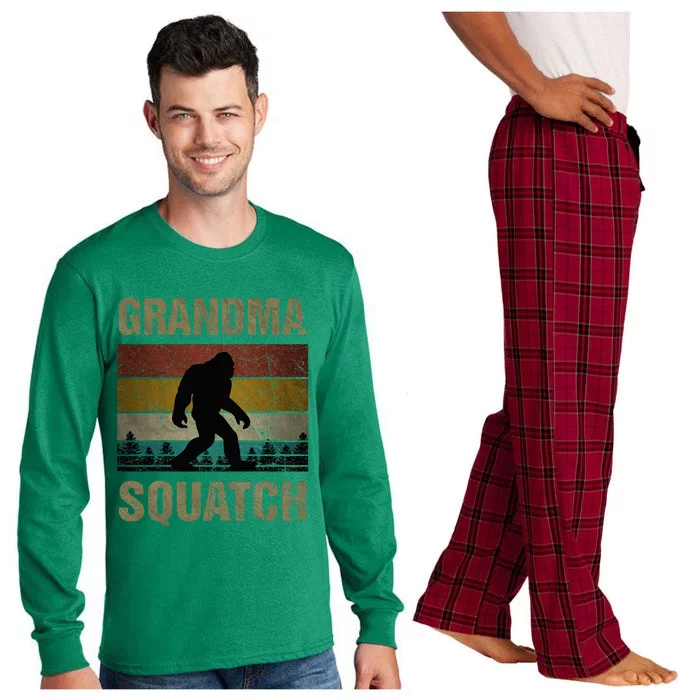 Grandma Squatch Bigfoot Sasquatch Yeti Family Long Sleeve Pajama Set