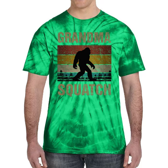 Grandma Squatch Bigfoot Sasquatch Yeti Family Tie-Dye T-Shirt