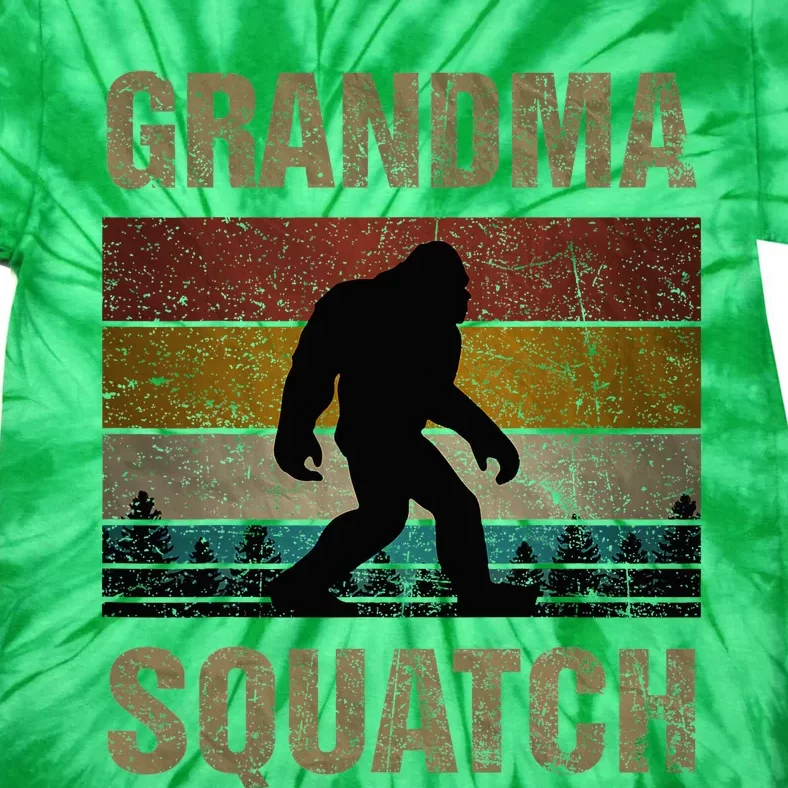 Grandma Squatch Bigfoot Sasquatch Yeti Family Tie-Dye T-Shirt