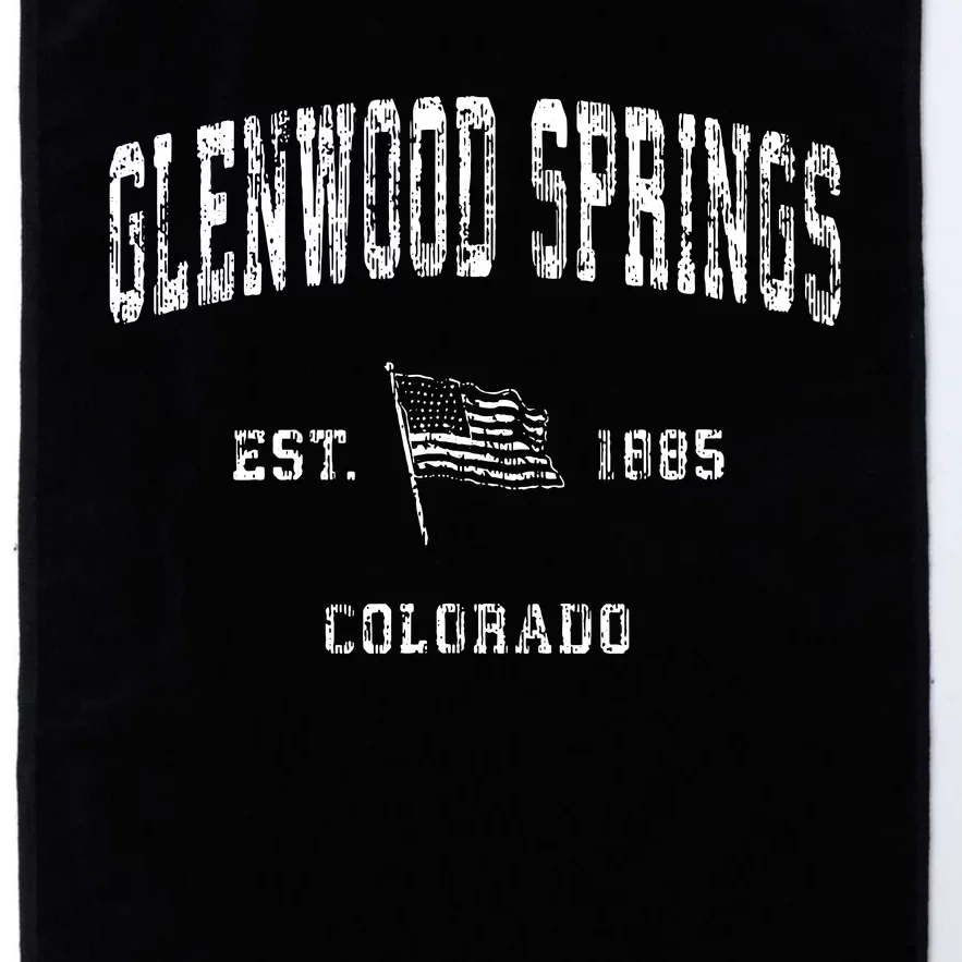 Glenwood Springs Colorado Co Vintage Us Flag Platinum Collection Golf Towel