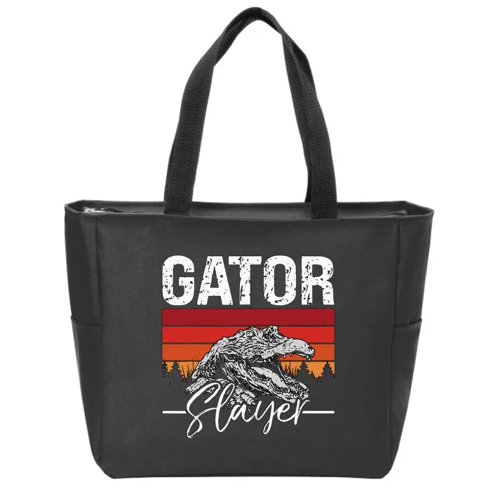 Gator S.L.A.Y.E.R Crocodiles Gator Hunting Alligator Hunting Zip Tote Bag