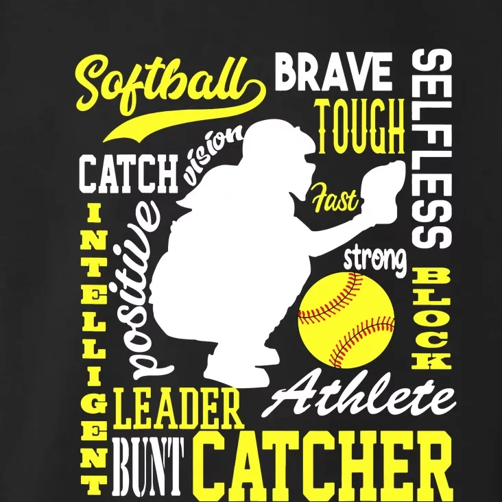 Girl Softball Catcher Great For Teens Traits Of A Catcher Toddler Hoodie