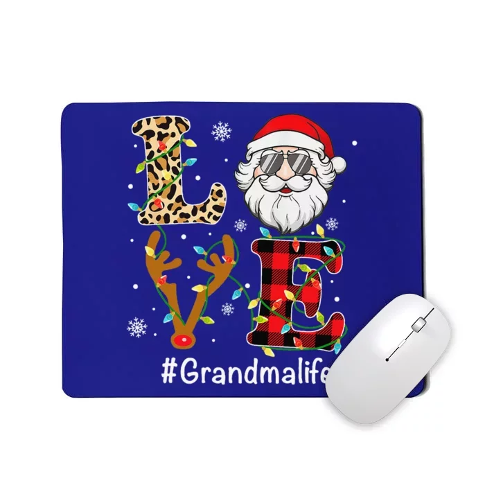 Grandma Santa Christmas Family Love Grandma Life Xmas Pajama Mousepad