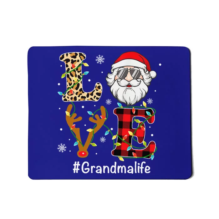 Grandma Santa Christmas Family Love Grandma Life Xmas Pajama Mousepad