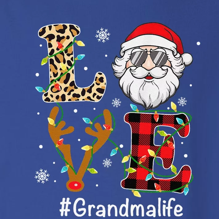 Grandma Santa Christmas Family Love Grandma Life Xmas Pajama Toddler Long Sleeve Shirt