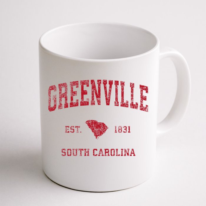 Greenville South Carolina Sc Vintage Sports Front & Back Coffee Mug