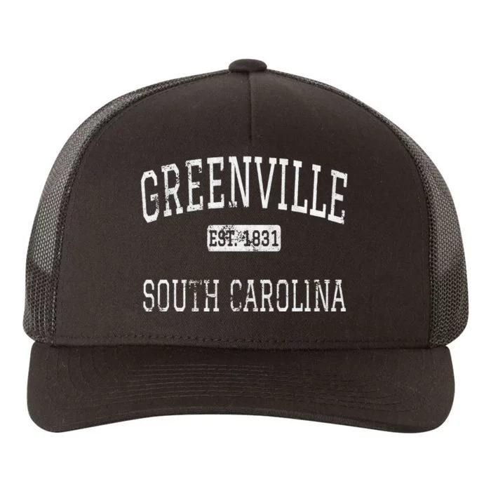 Greenville South Carolina SC Vintage sport Yupoong Adult 5-Panel Trucker Hat