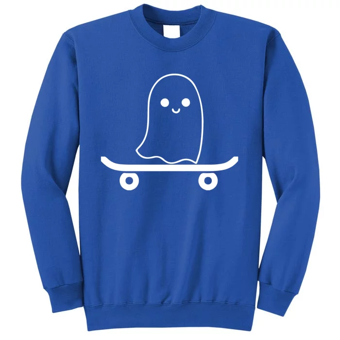 Ghost Skateboard Costume Funny Rider Skateboarding Gift Tall Sweatshirt