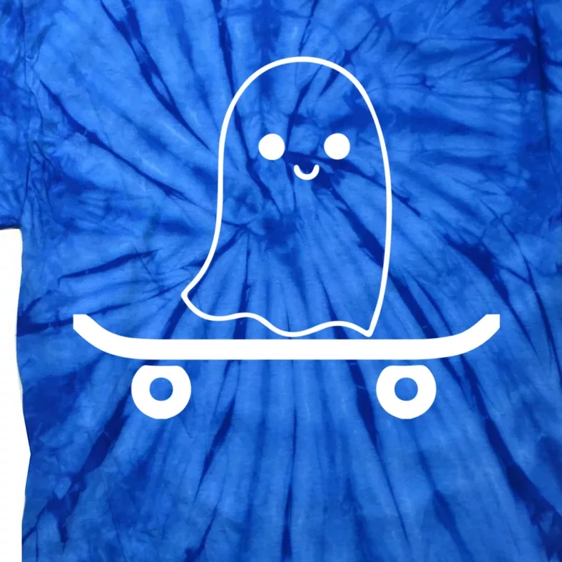 Ghost Skateboard Costume Funny Rider Skateboarding Gift Tie-Dye T-Shirt