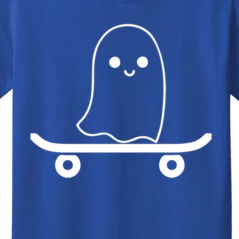 Ghost Skateboard Costume Funny Rider Skateboarding Gift Kids T-Shirt