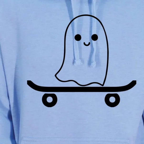 Ghost Skateboard Costume Funny Rider Skateboarding Gift Unisex Surf Hoodie