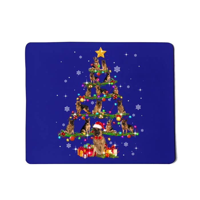 Ger Shepherd Christmas Tree Xmas Dog Lover Gift Mousepad